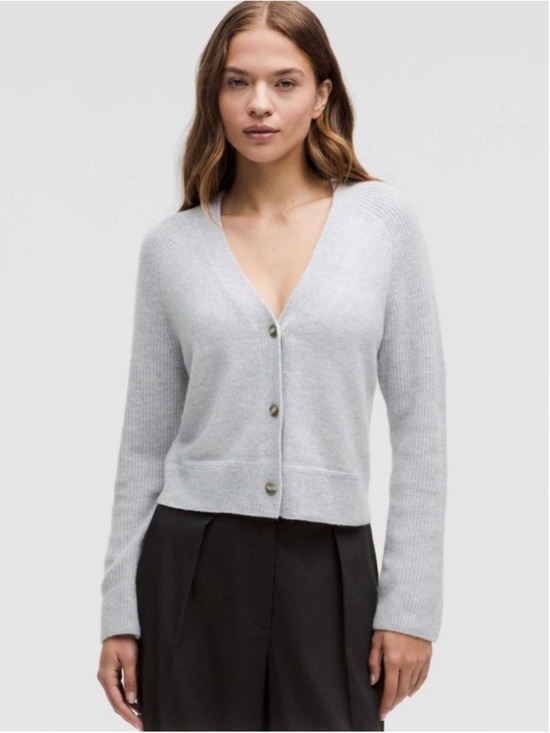 lululemon athletica Sweaters - LULULEMON CASHMERE SLIM-FIT CARDIGAN SIZE XL